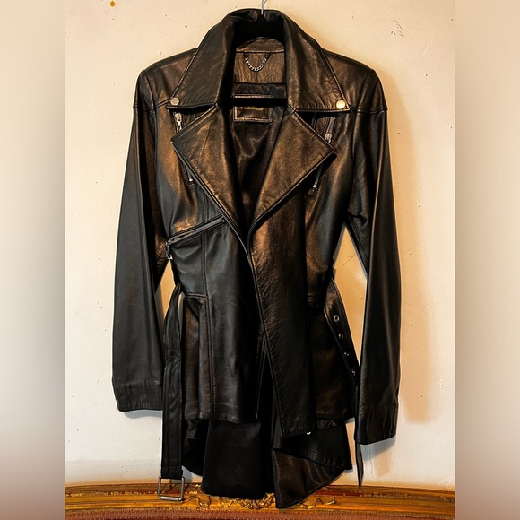 🔥🔥🔥Sacha Pacha Leather Hi-Lo Moto  Jacket🔥🔥🔥 - Picture 3 of 6